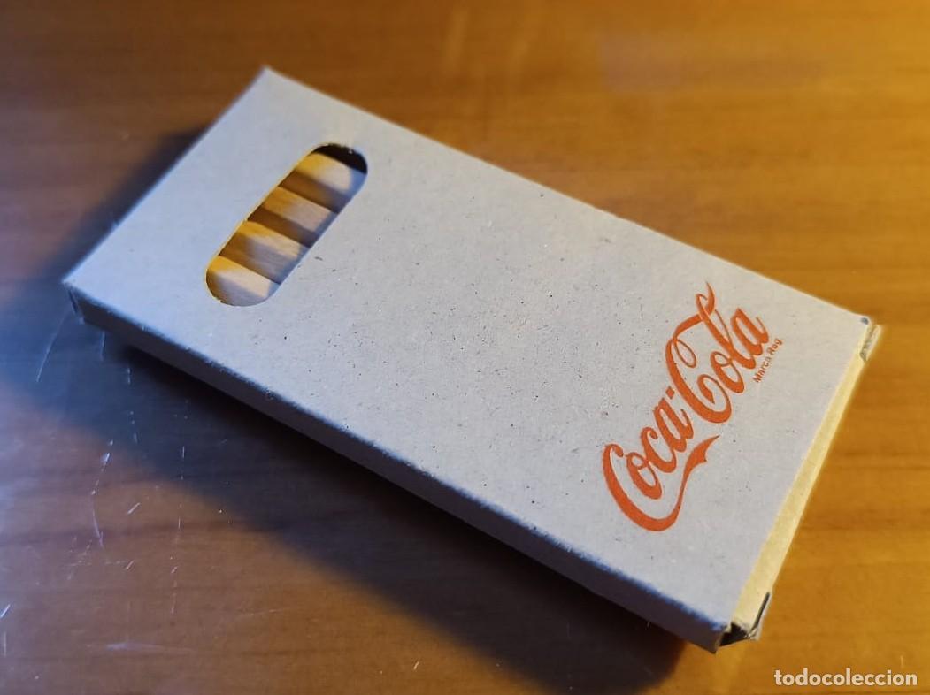 Coleccionismo de Coca-Cola y Pepsi: CAJA DE L&Aacute;PICES DE COLORES - COCA-COLA - VINTAGE.