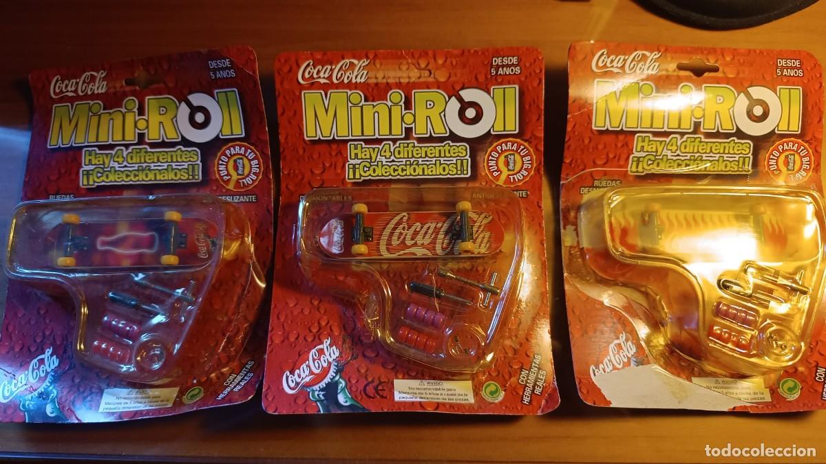 Coleccionismo de Coca-Cola y Pepsi: 3 BLISTER MINI-ROLL MONOPATIN DE DEDOS COCA-COLA - 2001 - VINTAGE