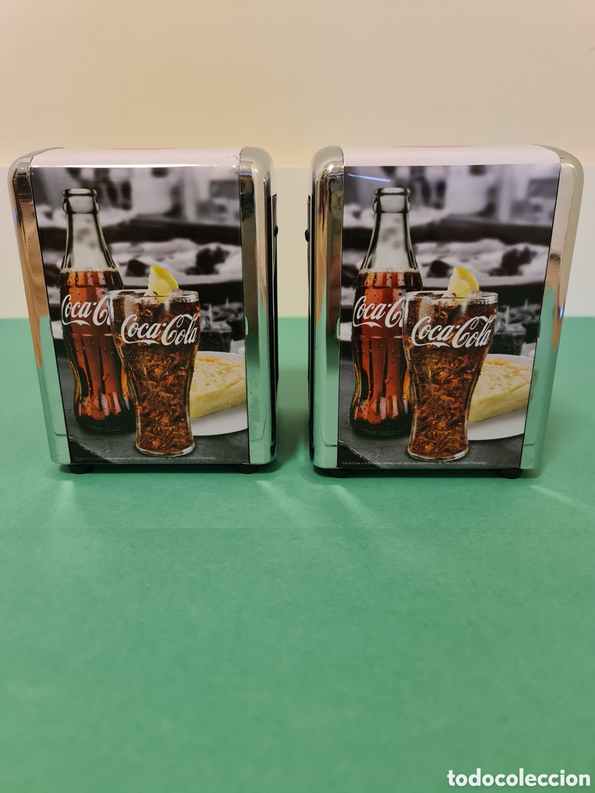 Coleccionismo de Coca-Cola y Pepsi: Dos Servilleteros Coca-Cola. Vintage.