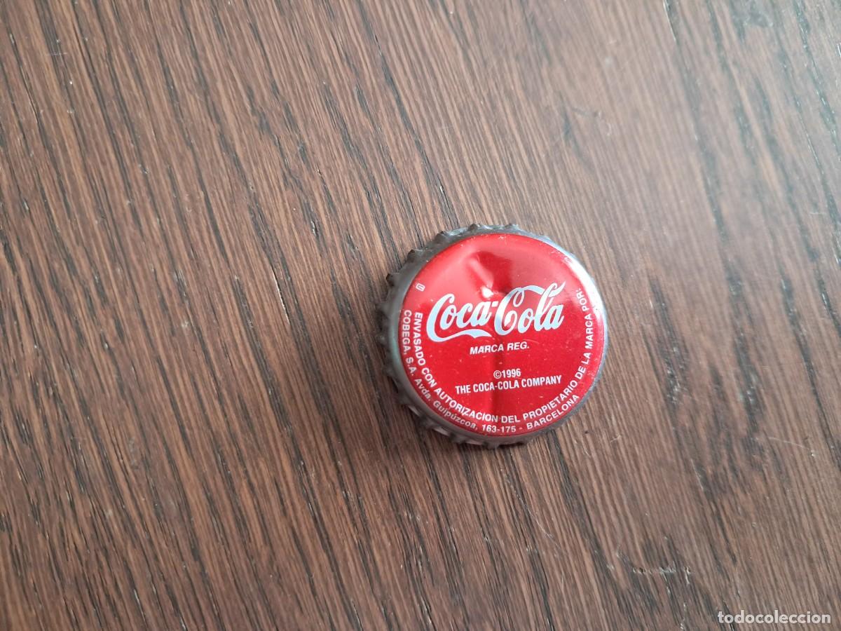 Coleccionismo de Coca-Cola y Pepsi: chapa tap&oacute;n corona de coca cola, coca cola company 1996. envasado Cobega, Barcelona.