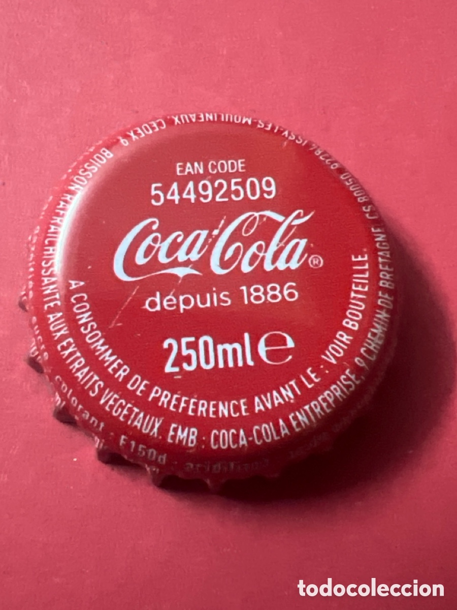 Coleccionismo de Coca-Cola y Pepsi: T4/X122/D4. CHAPA - COCA COLA - FRANCIA