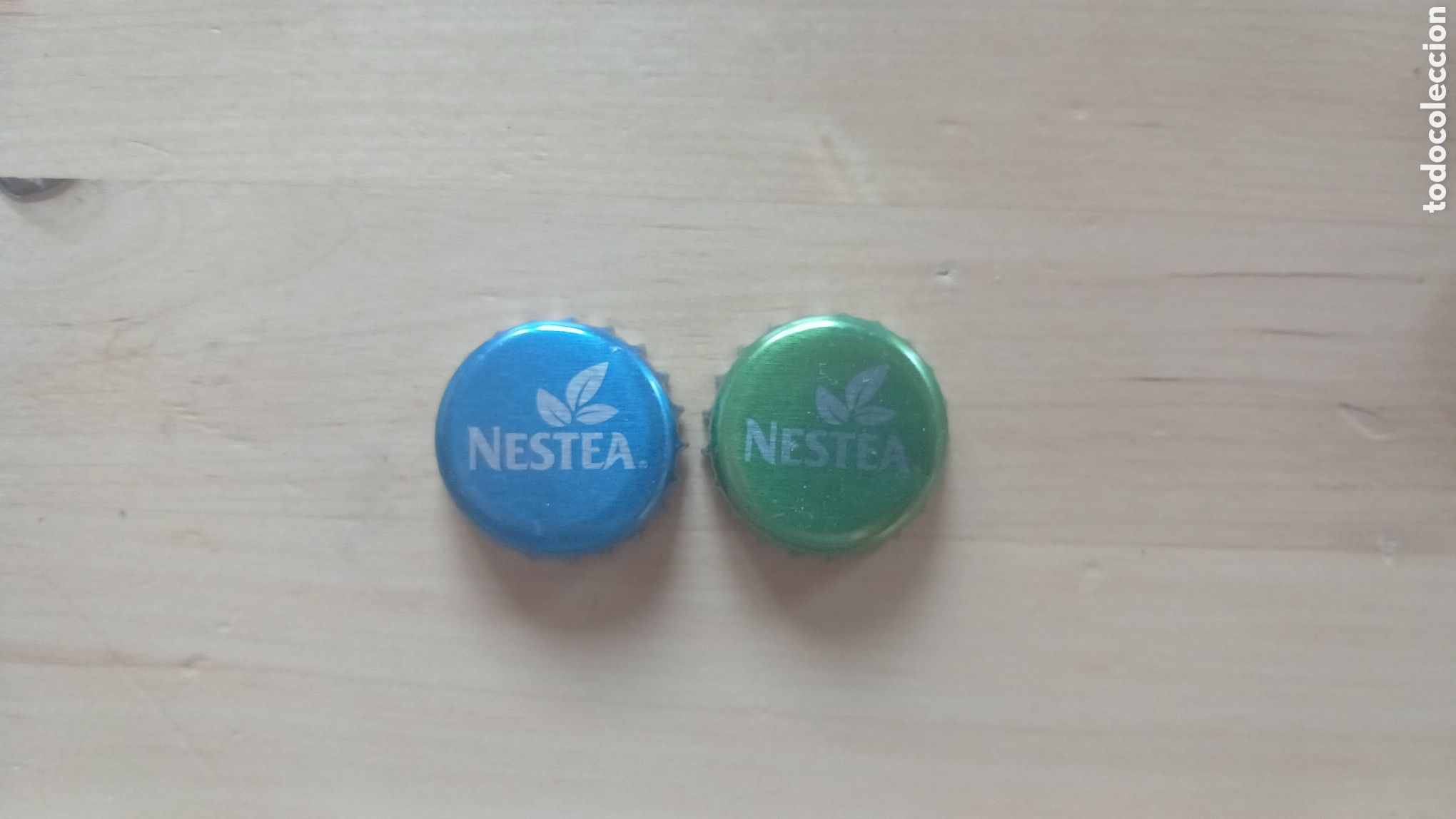 Coleccionismo de Coca-Cola y Pepsi: 2 chapas tapon corona NESTEA