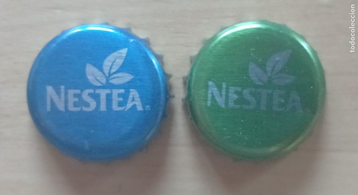 Colecionismo de Coca-Cola e Pepsi: 2 chapas tapon corona NESTEA