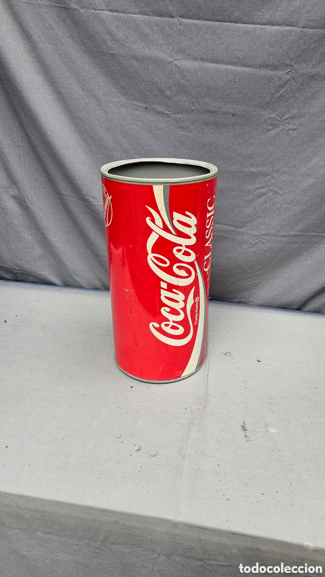 Coleccionismo de Coca-Cola y Pepsi: Papelera d&eacute;cada de los 80 publicidad de Coca-Cola