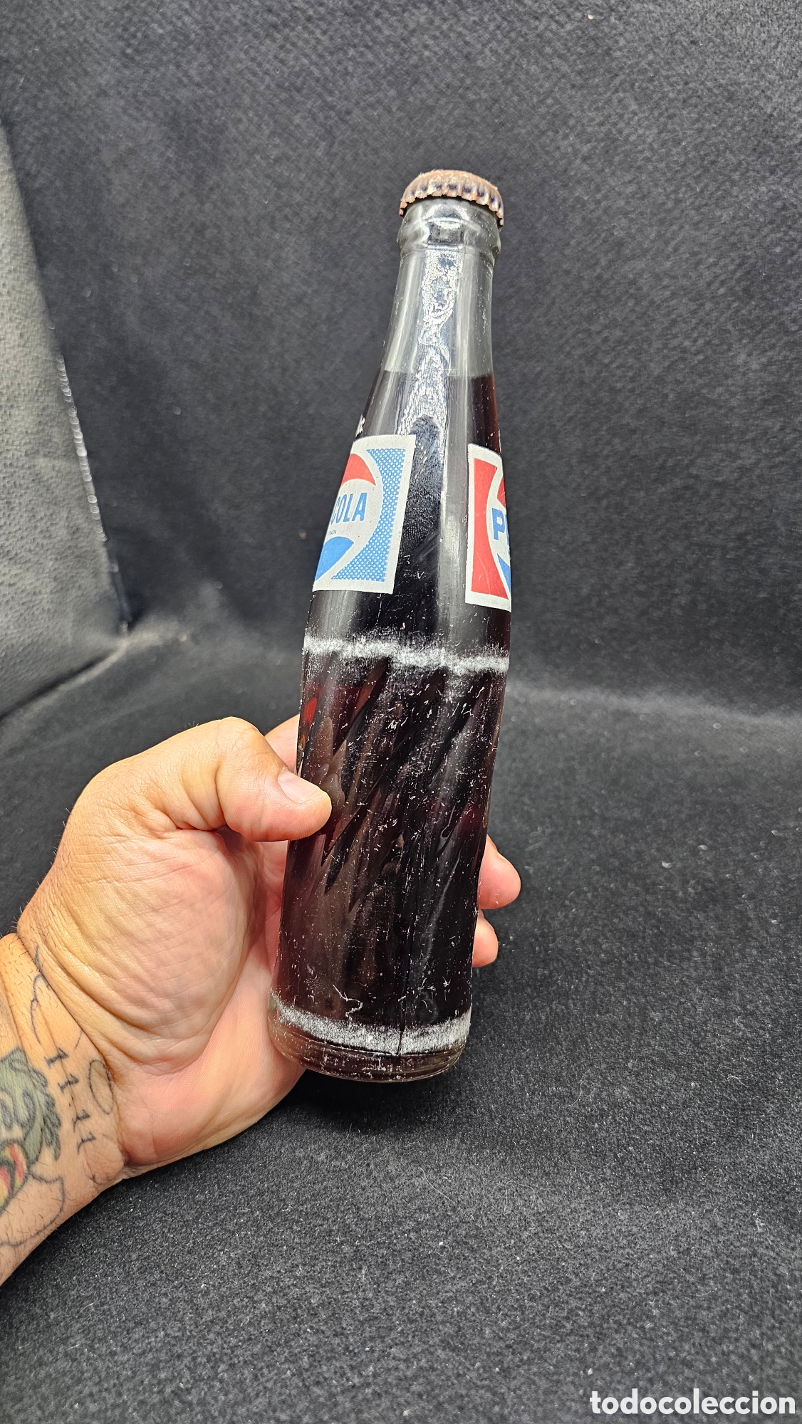 Coleccionismo de Coca-Cola y Pepsi: Antigua botella de Pepsi sin abrir - Foto 4