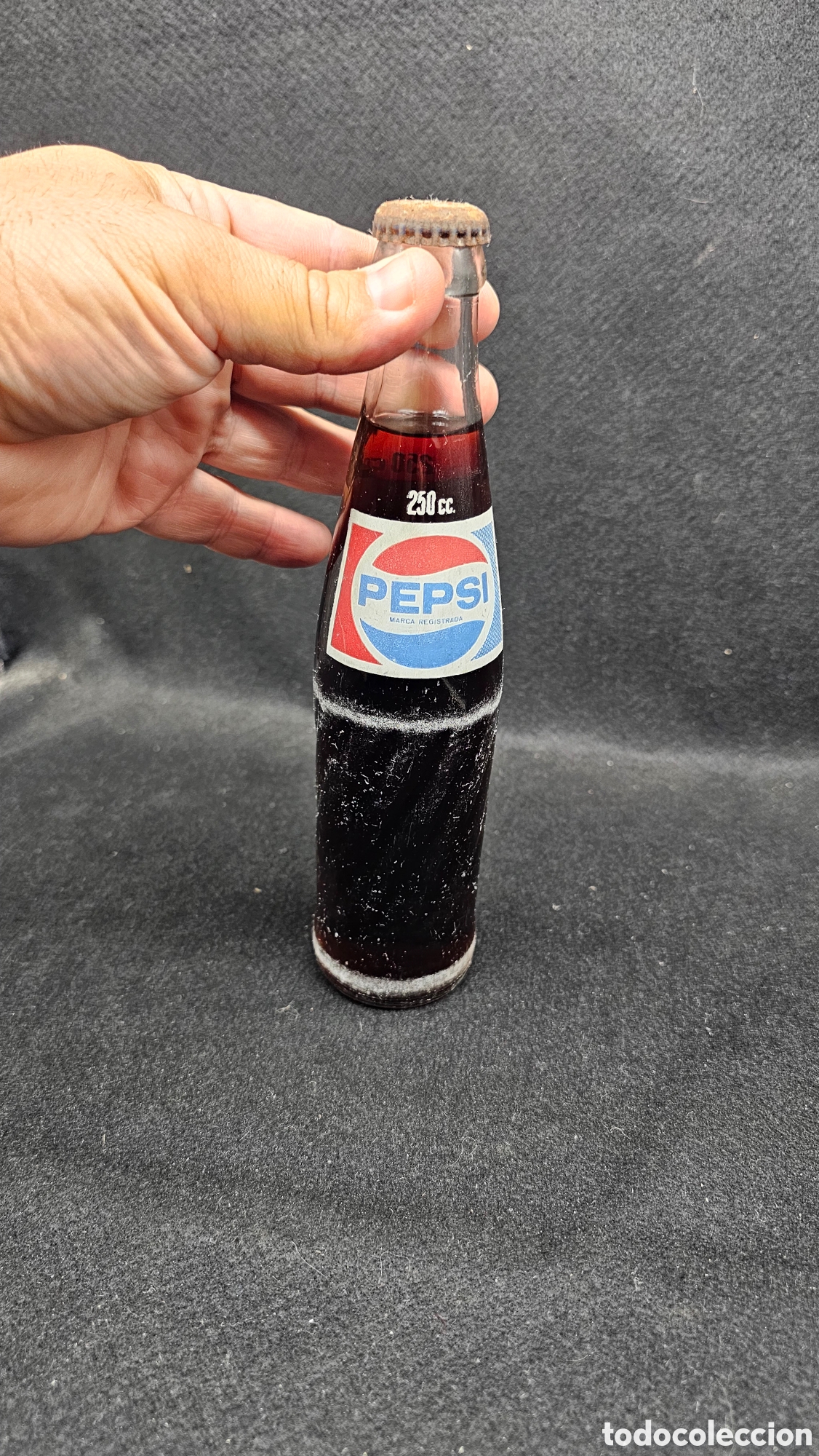 Coleccionismo de Coca-Cola y Pepsi: Antigua botella de Pepsi sin abrir