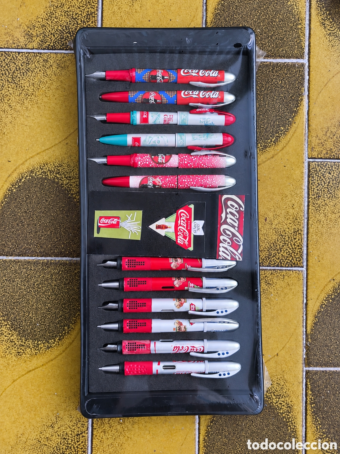 Coleccionismo de Coca-Cola y Pepsi: Stypen Coca cola 12 plumas estilogr&aacute;ficas y bol&iacute;grafos