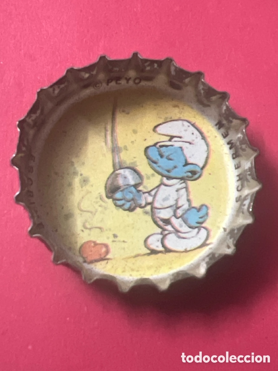Coleccionismo de Coca-Cola y Pepsi: T4/X127/C1. CHAPA - Capsules Schtroumpf Coca-Cola - Moscou. 1979 -1980 Belgique/France - LOS PITUFOS