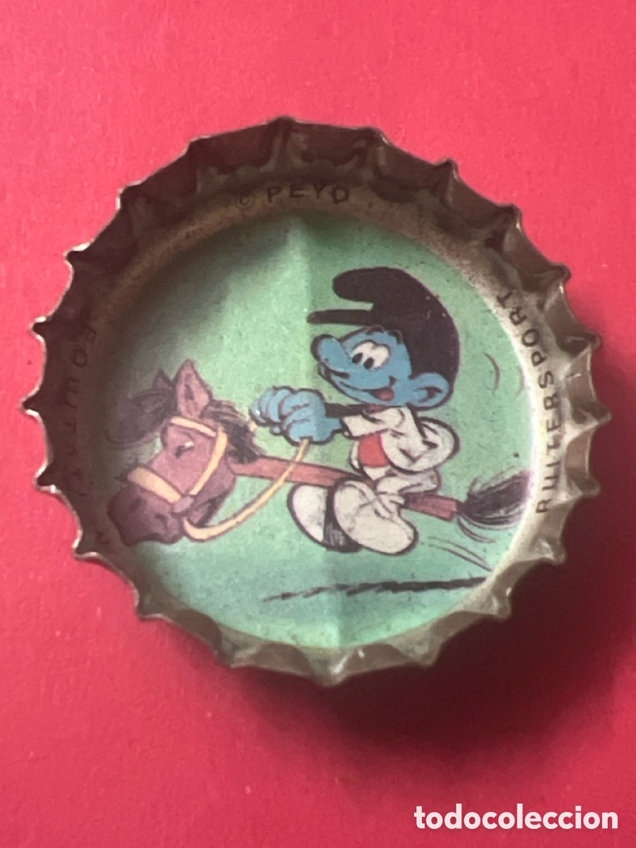 Coleccionismo de Coca-Cola y Pepsi: T4/X127/C2. CHAPA - Capsules Schtroumpf Coca-Cola - Moscou. 1979 -1980 Belgique/France - LOS PITUFOS