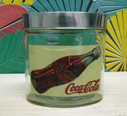 Coleccionismo de Coca-Cola y Pepsi: Bote Cristal Cierre Herm&eacute;tico Promocional Coca-Cola