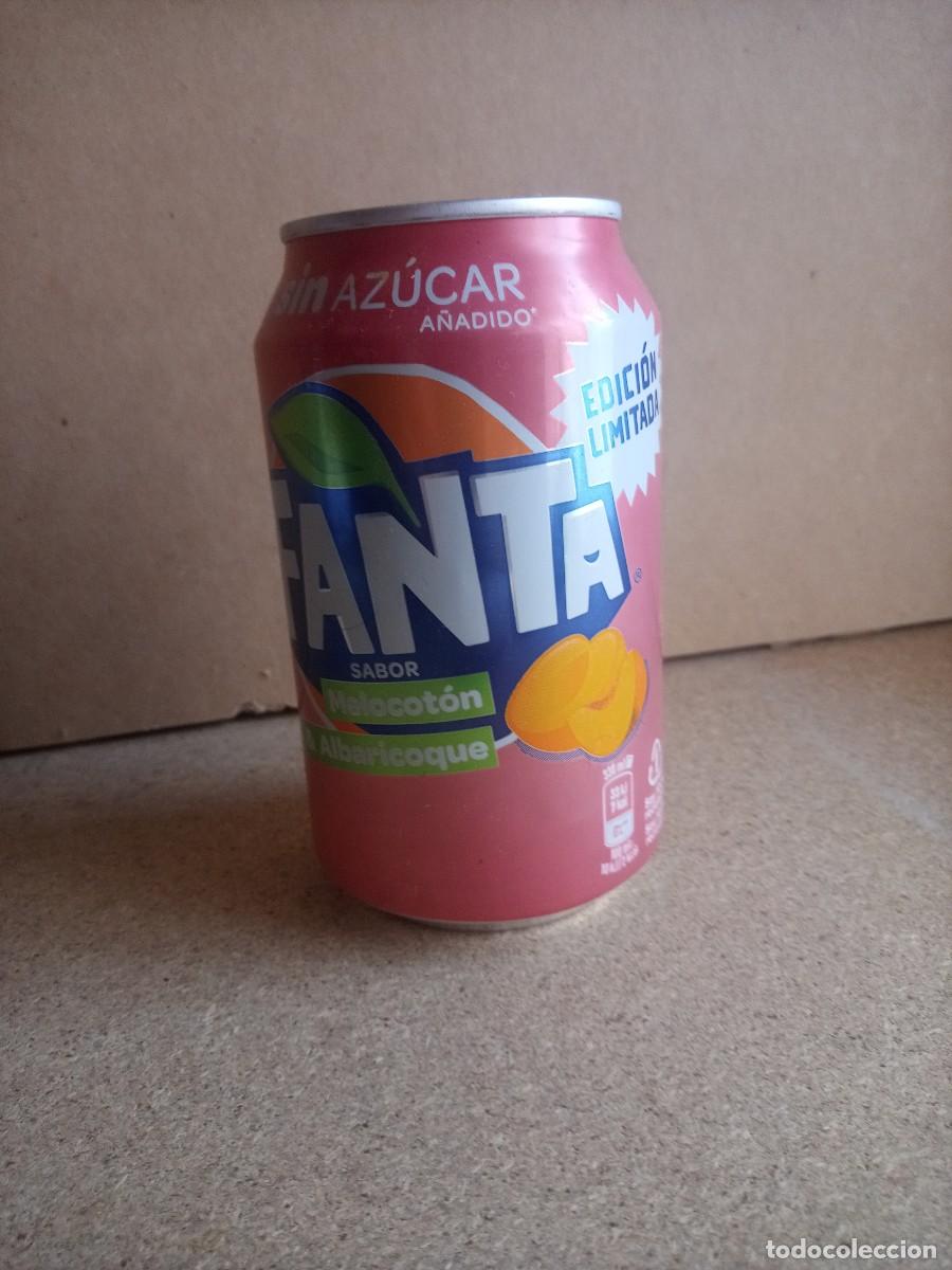 Coleccionismo de Coca-Cola y Pepsi: Lata de refresco Fanta, Edici&oacute;n especial/limitada, sabor melocot&oacute;n y albaricoque. Vac&iacute;a..