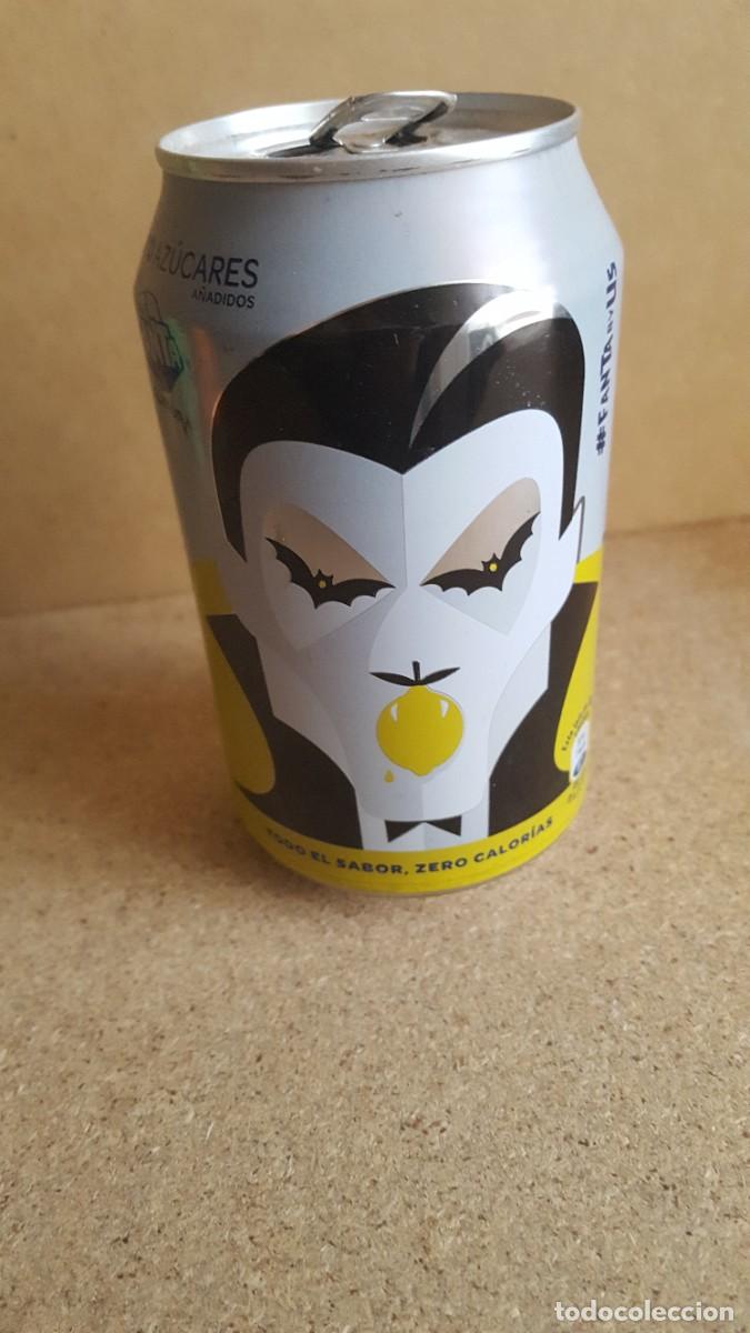 Coleccionismo de Coca-Cola y Pepsi: Lata de refresco Fanta lim&oacute;n, edici&oacute;n especial/limitada, Halloween (Dr&aacute;cula). VAC&Iacute;A.