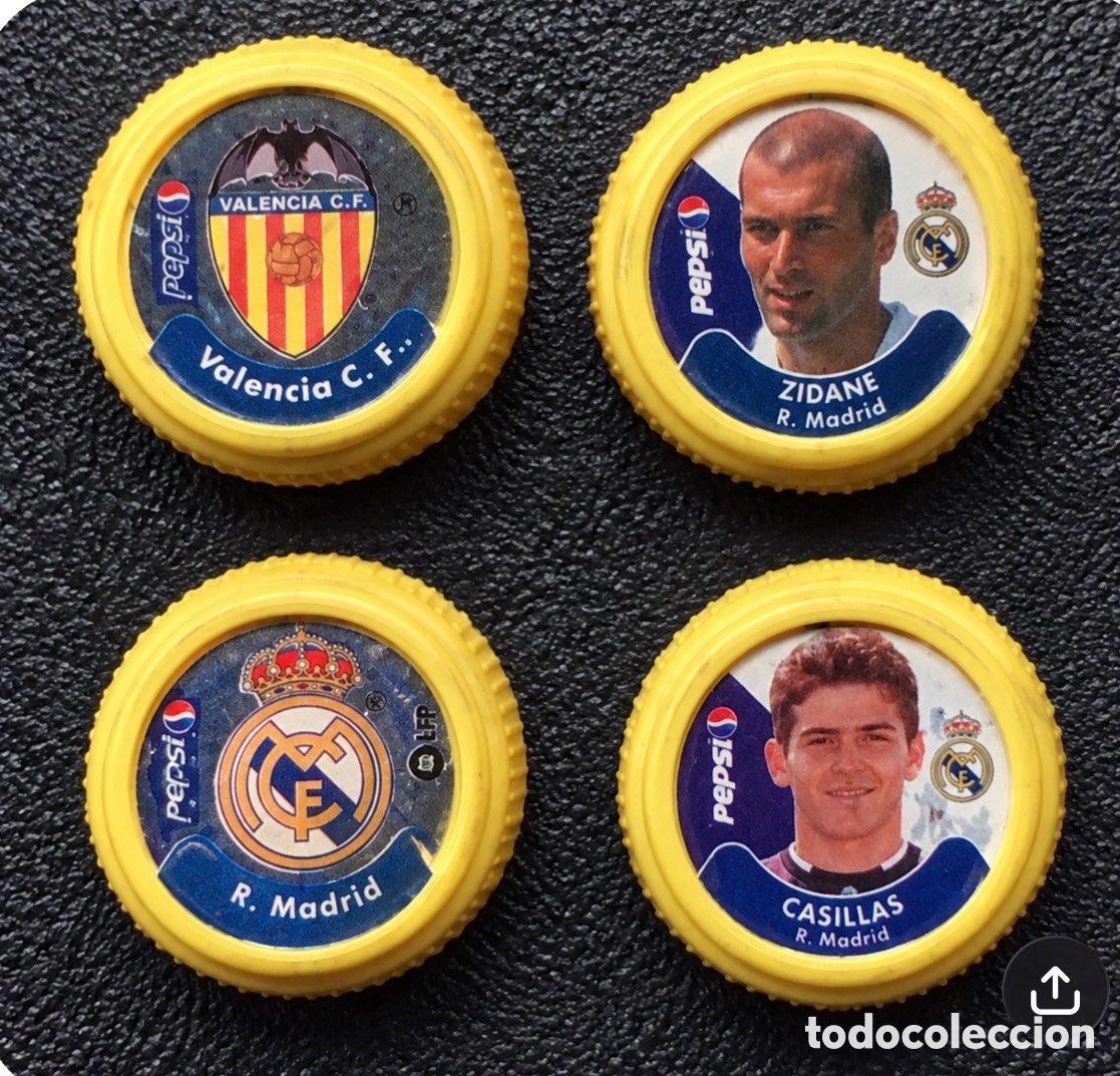 Coleccionismo de Coca-Cola y Pepsi: Colecci&oacute;n de tapones Pepsi Real Madrid