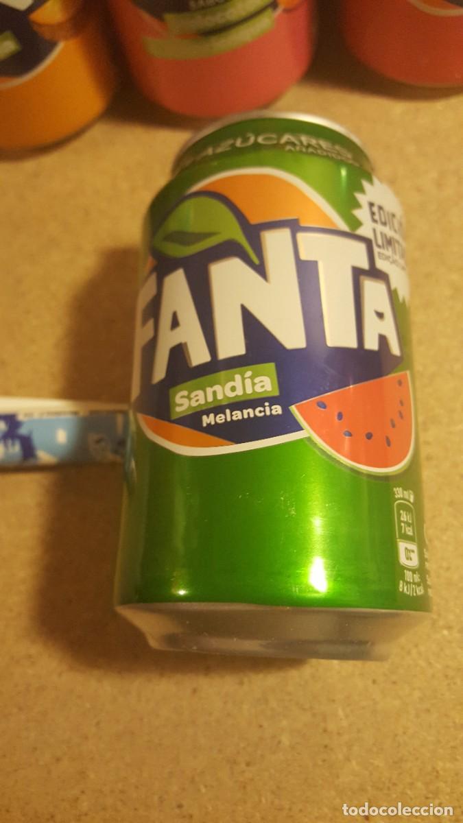 Collectionnisme de Coca-Cola et Pepsi: Lata de refresco Fanta Edici&oacute;n limitada, sabor Sand&iacute;a. Vac&iacute;a.