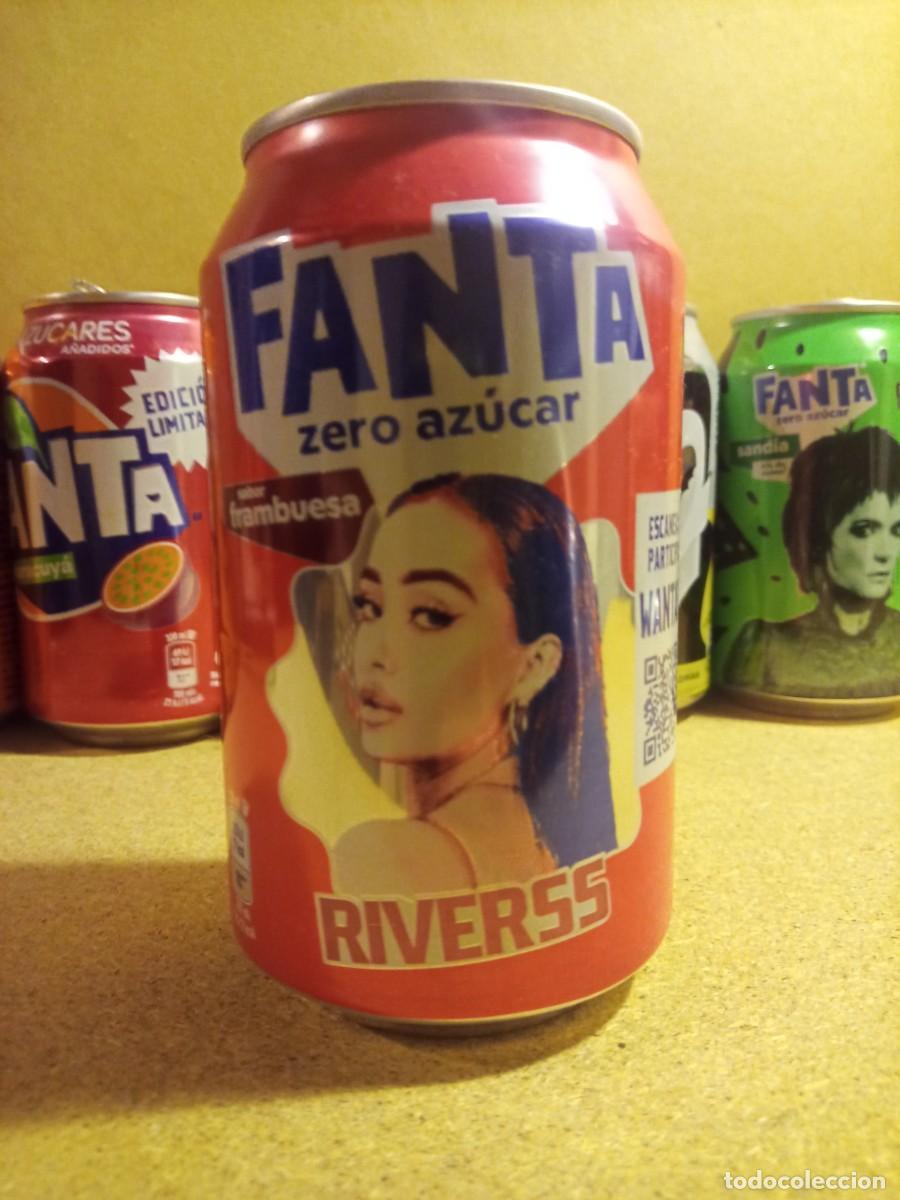 Coleccionismo de Coca-Cola y Pepsi: Lata de refresco Fanta Riverss, sabor frambuesa. Vac&iacute;a.