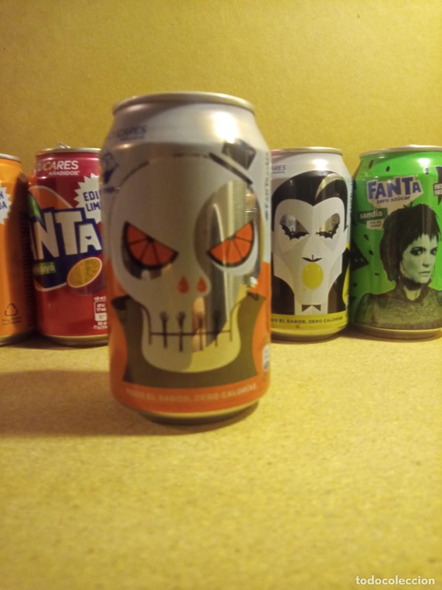 Coleccionismo de Coca-Cola y Pepsi: Lata de refresco Fanta naranja edici&oacute;n especial Halloween. Franquenstein. Vac&iacute;a.