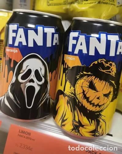 Coleccionismo de Coca-Cola y Pepsi: Fanta lim&oacute;n Halloween 2026 - Lata espantap&aacute;jaros