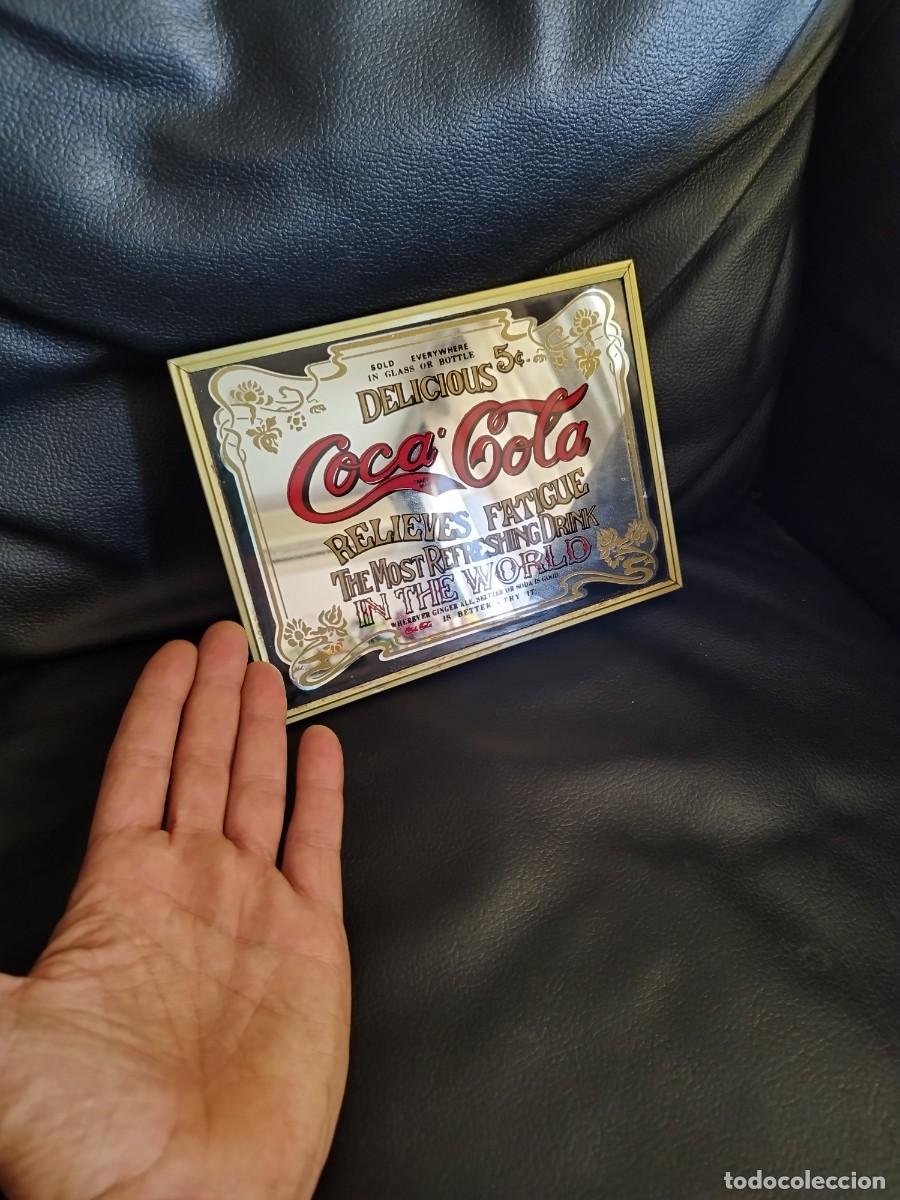 Coleccionismo de Coca-Cola y Pepsi: Espejo publicitario vintage Coca-Cola - Cuadro retro colecci&oacute;n.