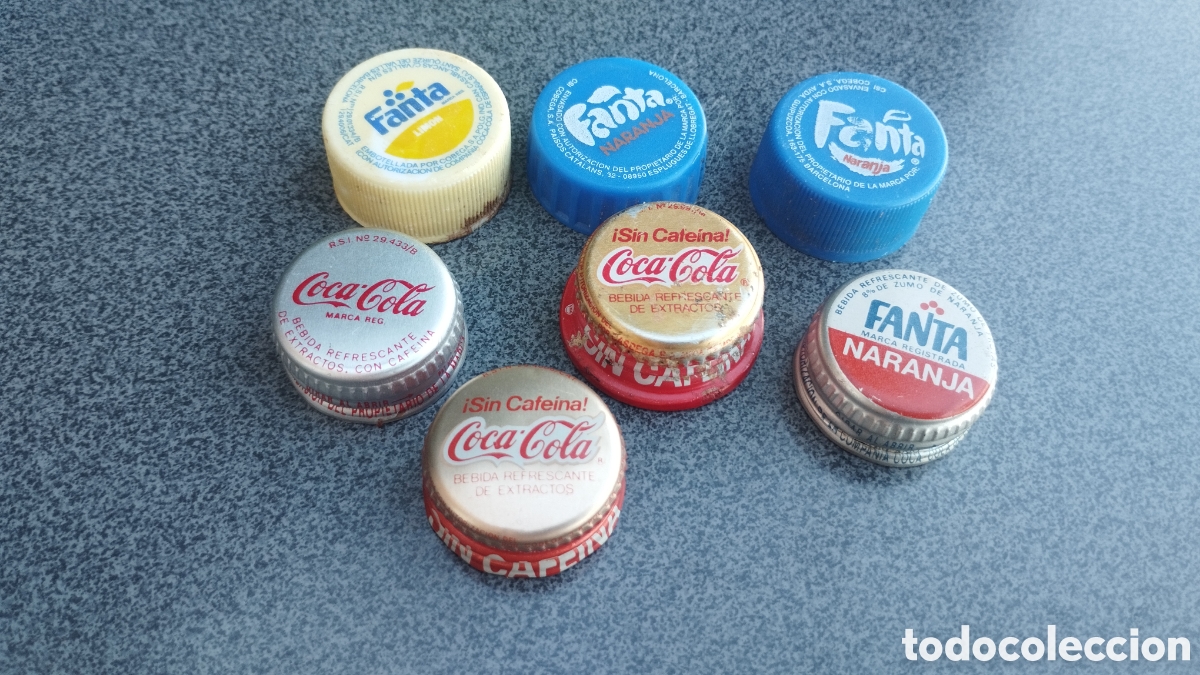 Collecting of Coca-Cola and Pepsi: Lote tapon chapa rosca fanta Coca-Cola sin cafe&iacute;na