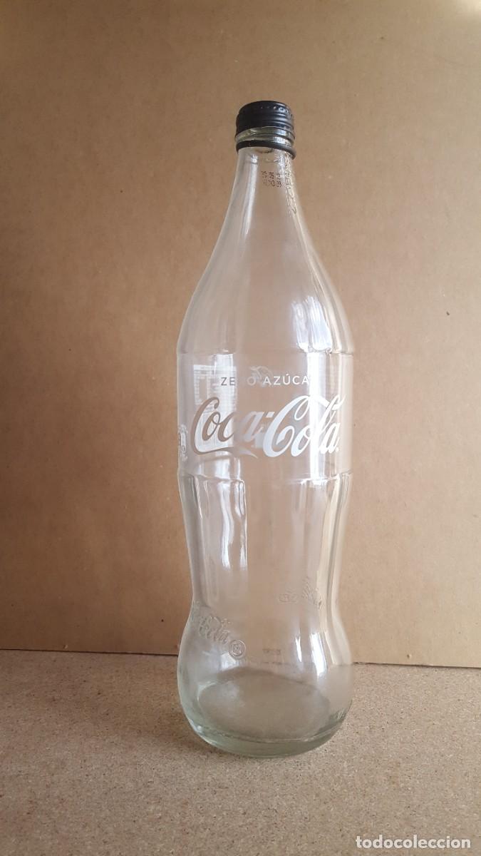Coleccionismo de Coca-Cola y Pepsi: Botella de cristal de Coca Cola zero az&uacute;car, de 1 litro.