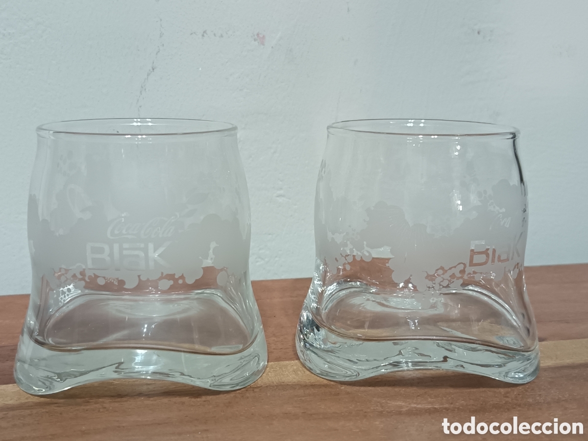 Coleccionismo de Coca-Cola y Pepsi: Set 2 vasos Coca Cola Blak - Foto 1