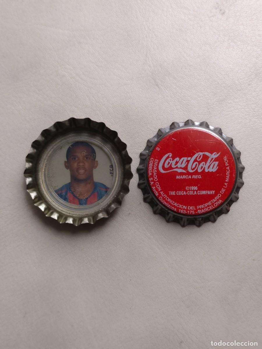 Coleccionismo de Coca-Cola y Pepsi: CHAPA CORONA COCA COLA 2005 SAMUEL ETOO BARCELONA SIN PRENSAR