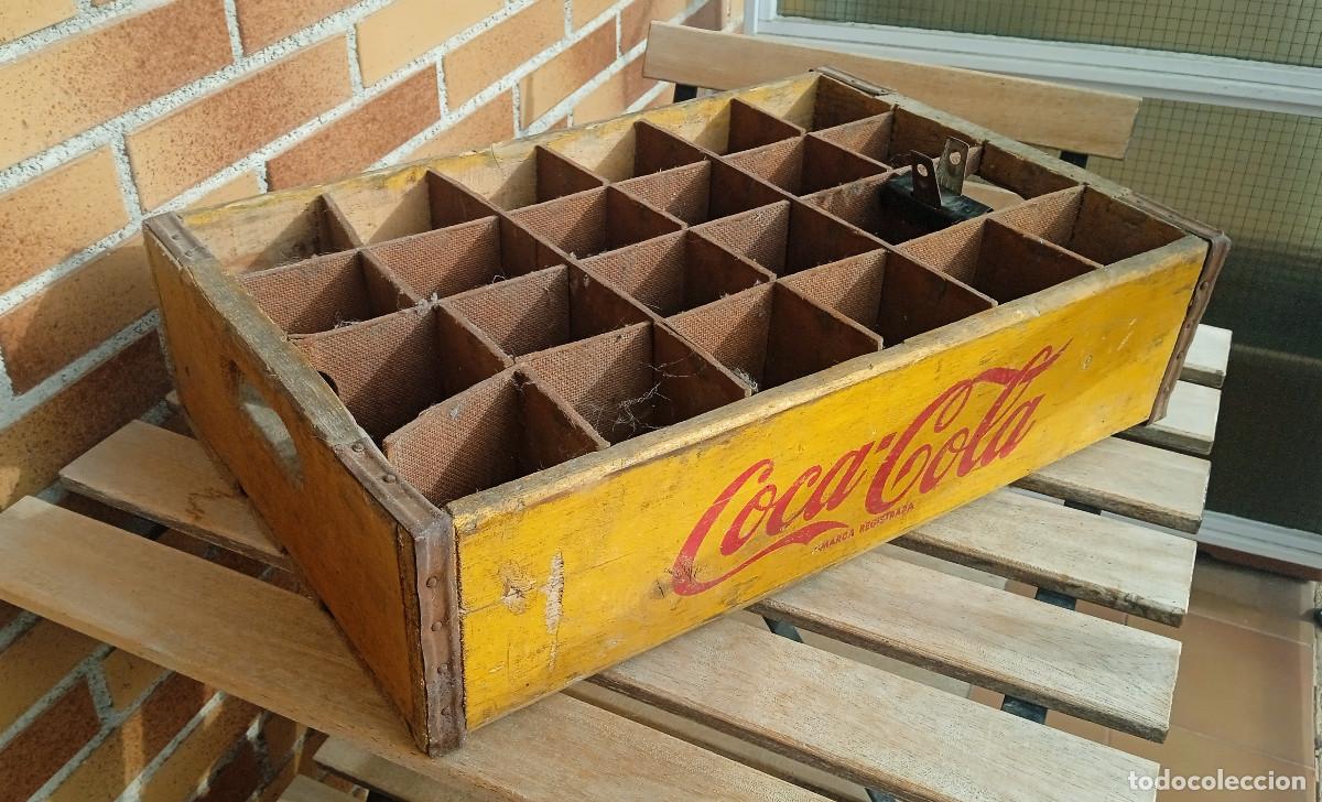 Coleccionismo de Coca-Cola y Pepsi: Caja madera Coca-cola vintage.