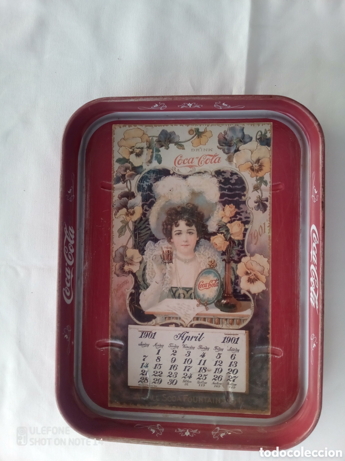 Coleccionismo de Coca-Cola y Pepsi: BANDEJA COCACOLA CALENDARIO 1901 - COCA COLA