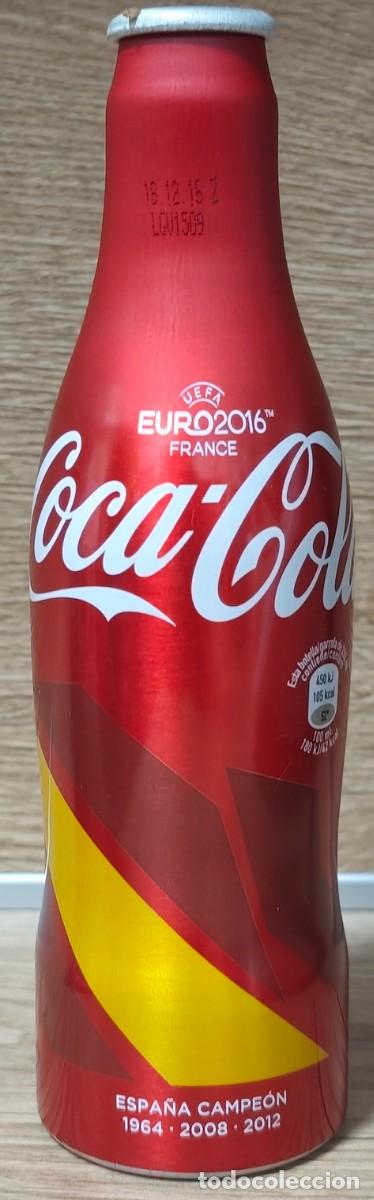 Coleccionismo de Coca-Cola y Pepsi: BOTELLA VAC&Iacute;A DE ALUMINIO DE COCA-COLA EURO 2016 - Selecci&oacute;n Espa&ntilde;ola campeona en 1964, 2008 y 2012