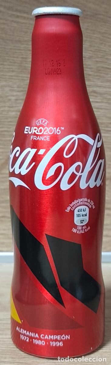Coleccionismo de Coca-Cola y Pepsi: BOTELLA VAC&Iacute;A DE ALUMINIO DE COCA-COLA EURO 2016 - Selecci&oacute;n Alemana campeona en 1972, 1980 y 1996