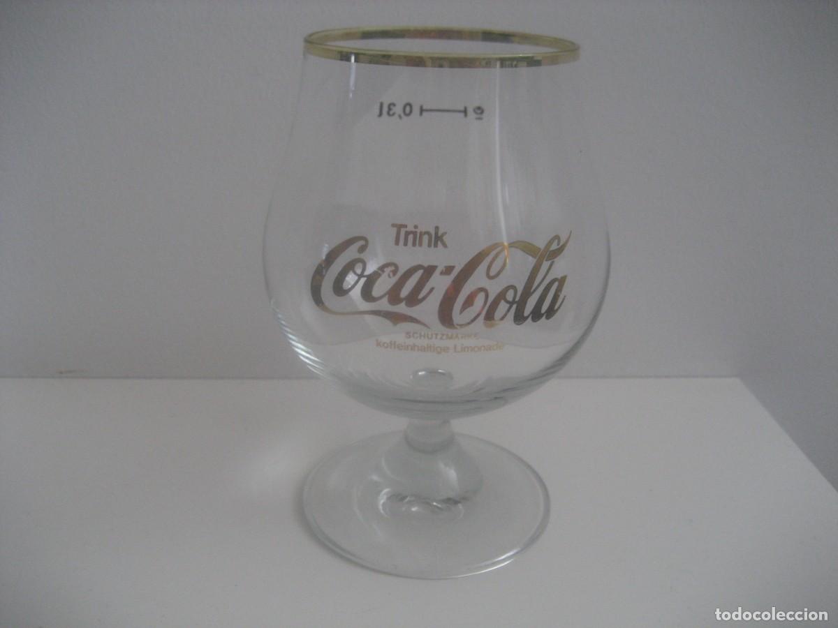 Coleccionismo de Coca-Cola y Pepsi: ANTIGUA COPA DE CRISTAL COCA-COLA. SERIGRAFIADA EN DORADO