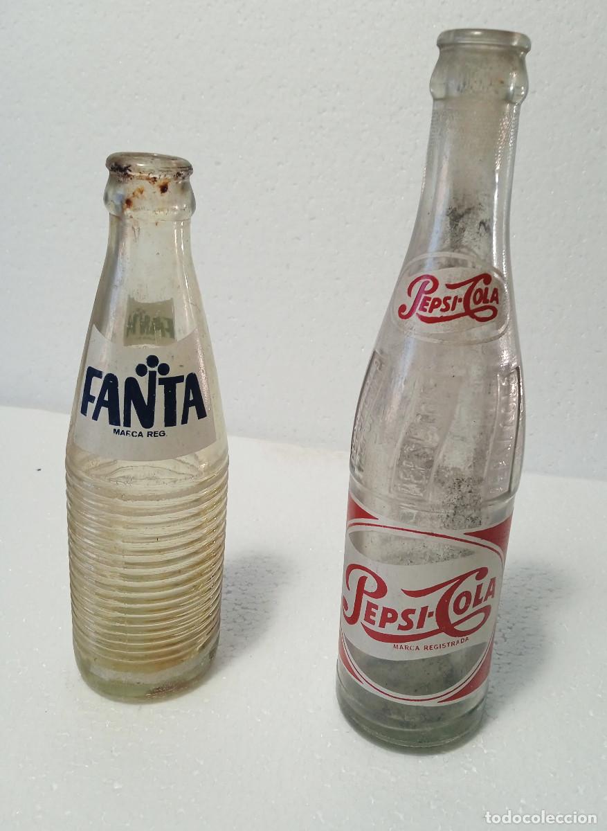 Coleccionismo de Coca-Cola y Pepsi: botellines Fanta y Pepsi vintage, vacios