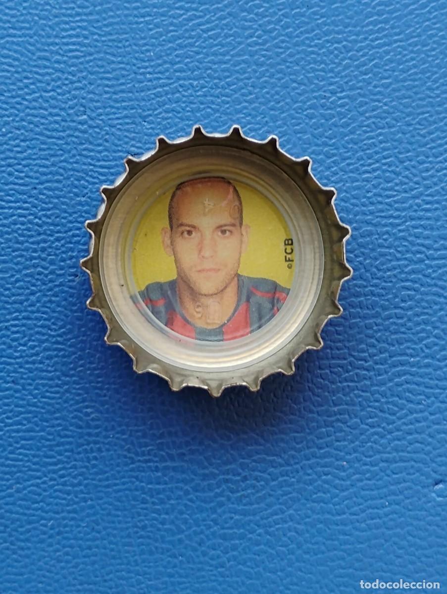 Coleccionismo de Coca-Cola y Pepsi: CHAPA/TAPON CORONA COCA COLA - JUGADOR F.C. BARCELONA GABRI - INTERIOR AMARILLO