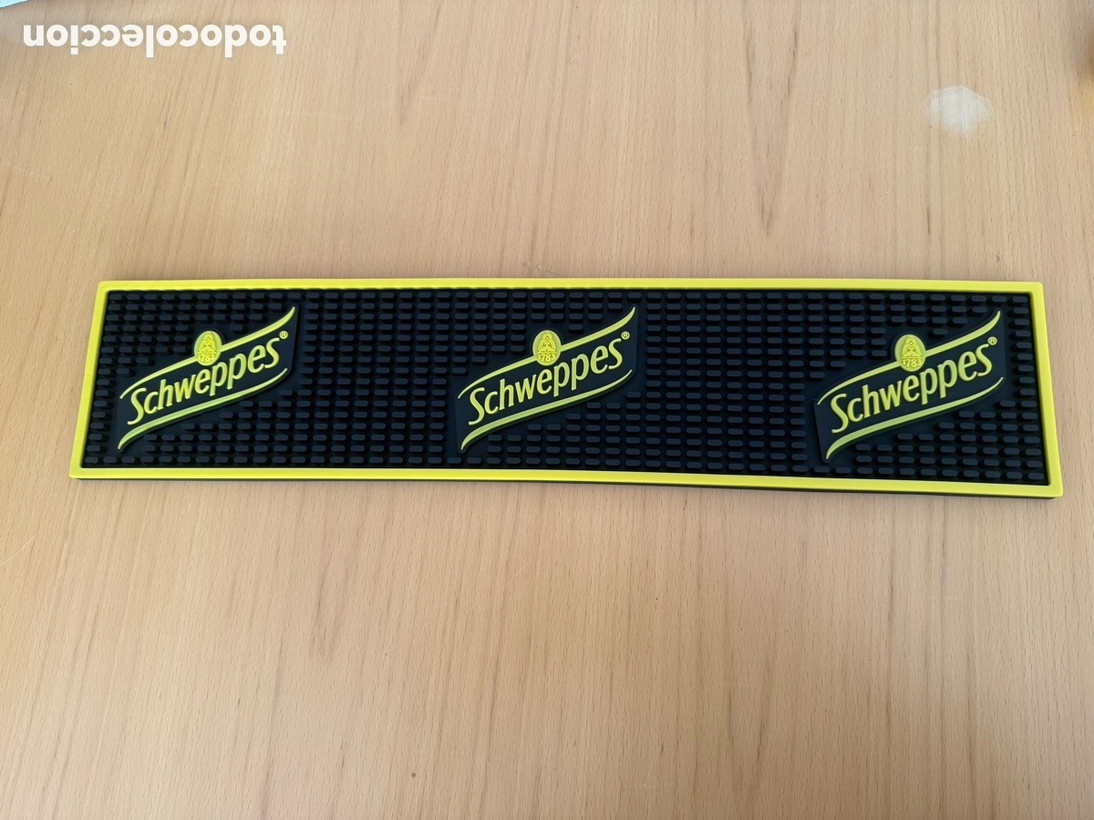 Coleccionismo de Coca-Cola y Pepsi: Alfombrilla bar PVC marca SCHWEPPES