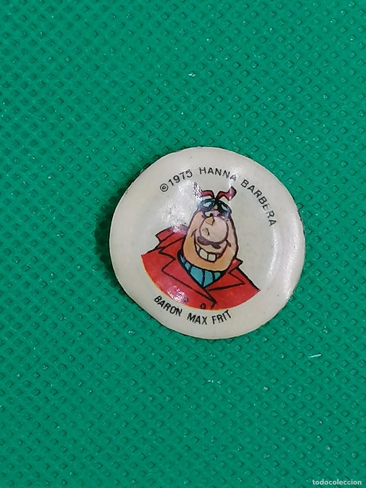 Coleccionismo de Coca-Cola y Pepsi: BARON MAX FRIT SCOOBY DOO HANNA BARBERA 1975 CROMO CHAPA PLASTICO VIAJA A HOLLYWOOD MIRINDA PEPSI
