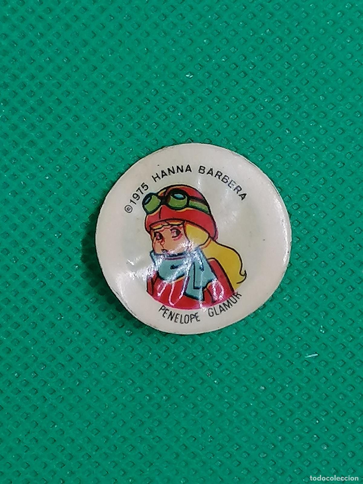 Coleccionismo de Coca-Cola y Pepsi: PENELOPE GRAMUR SCOOBY DOO HANNA BARBERA 1975 CROMO CHAPA PLASTICO VIAJA A HOLLYWOOD MIRINDA PEPSI