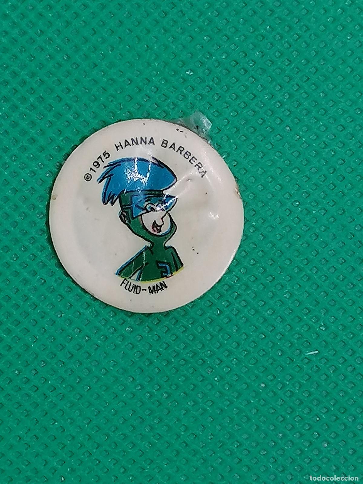 Coleccionismo de Coca-Cola y Pepsi: FLUID MAN SCOOBY DOO HANNA BARBERA 1975 CROMO CHAPA PLASTICO VIAJA A HOLLYWOOD MIRINDA PEPSI