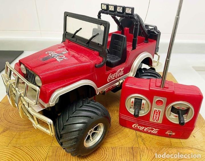 Coleccionismo de Coca-Cola y Pepsi: Coche Radio Control Jeep Coca-Cola A&Ntilde;O 1980