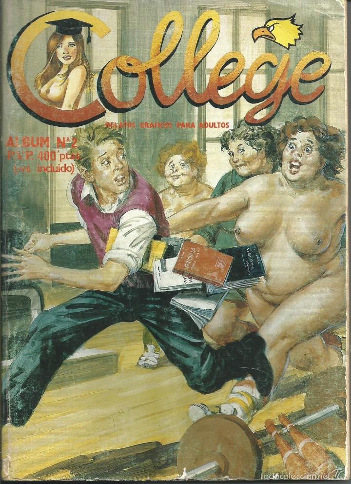 Comics : COLLEGE - ALBUM N&ordm; 2 - CONTIENE LOS N&ordm; 1 AL 4 - RELATOS GRAFICOS PARA ADULTOS. conserva tapas todos