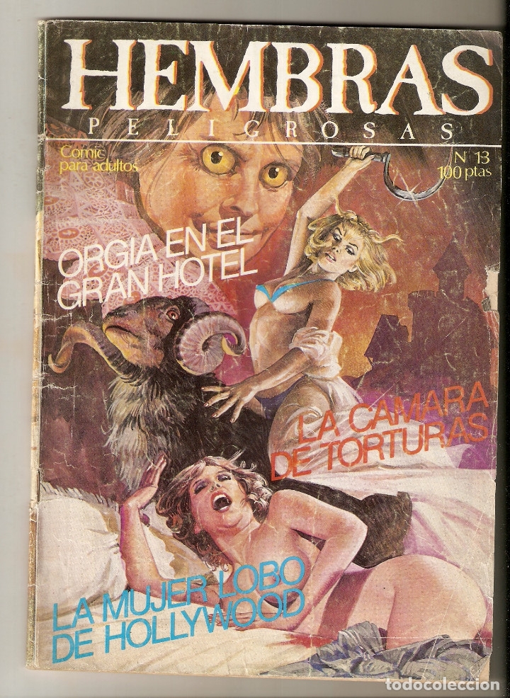 Comics: HEMBRAS PELIGROSAS - N&ordm; 13 - RELATOS PARA ADULTOS - COMIC EROTICO - ED ZINCO S.A - 66pp -