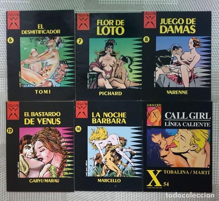 Comics: COLECCI&Oacute;N X de La Cupula. Lote de 6 tomos (6-7-8-13-16-54) 1988