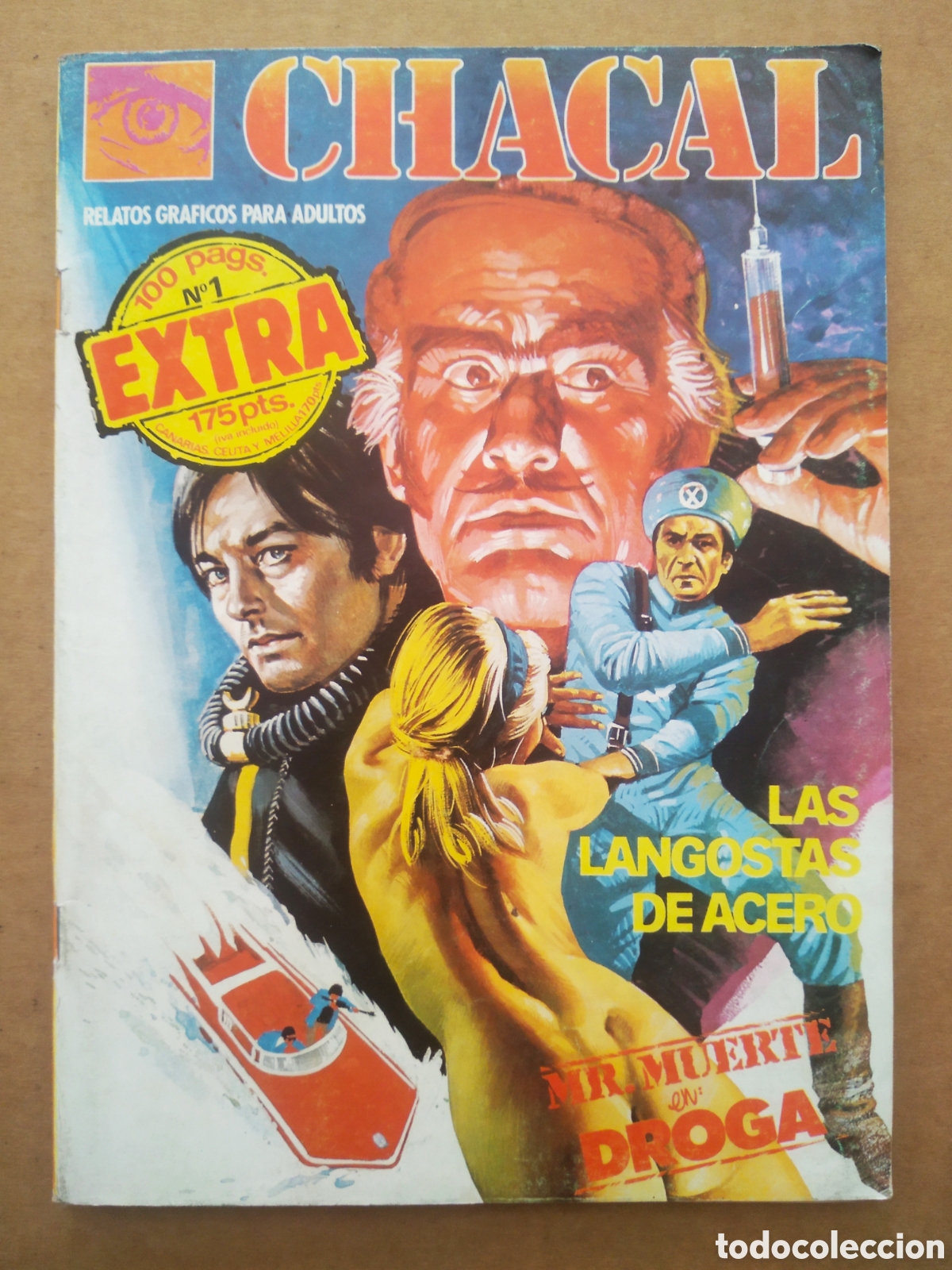 Comics: Revista Chacal Extra n&deg;1: Relatos Gr&aacute;ficos Para Adultos (Zinco, 1987). Alain Delon.