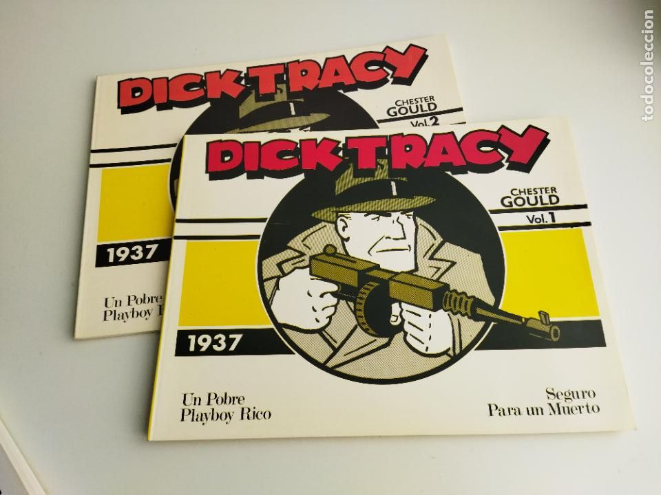 C&oacute;mics: DICK TRACY - UN POBRE PLAYBOY RICO - SEGURO PARA UN MUERTO - TIRAS DIARIAS 1937- DISTRICOMICS (1985)