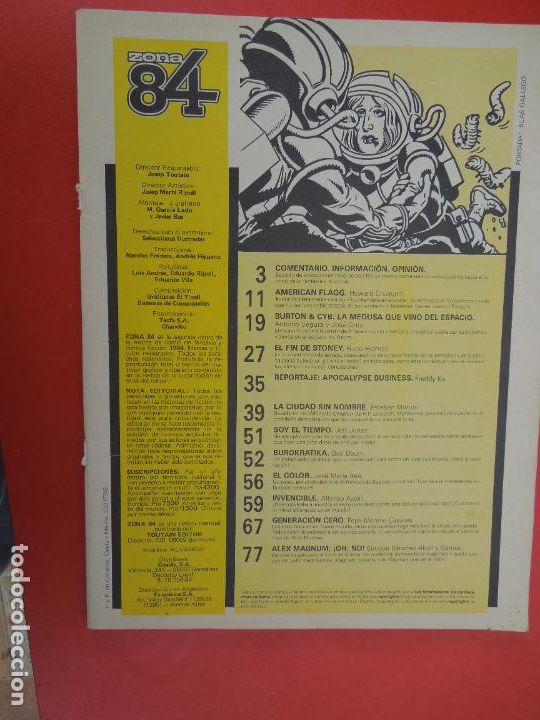 Comics : ZONA 84 SE DESCONOCE EN N&ordm; - EL FIN DE STONEY - TOUTAIN EDITOR 1984