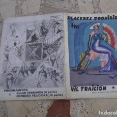 Cómics: PLACERES PROHIBIDOS SM VIL TRAICION I PARTE , EROTICO ESPAÑOL, EN B/N TAPA BLANDA 22X29, 1986