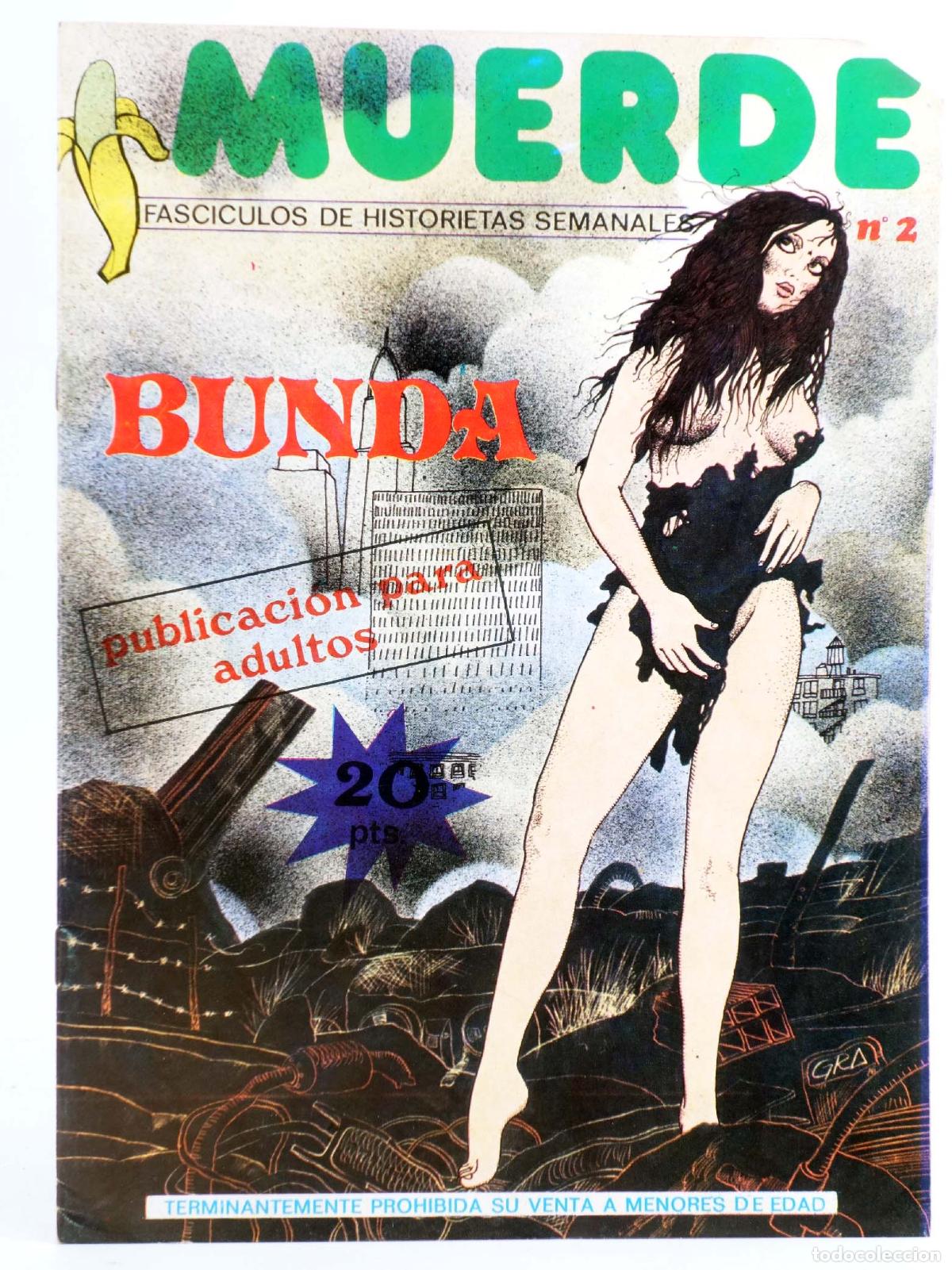 Comics: MUERDE. PUBLICACI&Oacute;N PARA ADULTOS 2. BUNDA (G.R. Amechazurra) JF, 1976. OFRT
