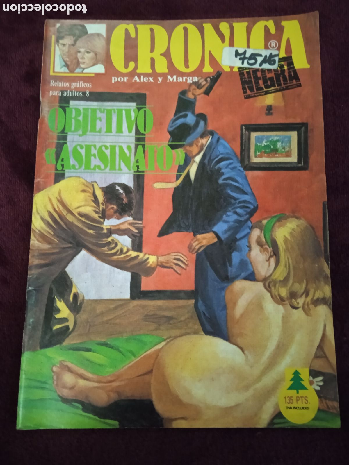 Comics: CRONICA NEGRA N&ordm; 8 RELATOS GRAFICOS PARA ADULTOS ( COMIC EROTICO ) ALEX Y MARGA