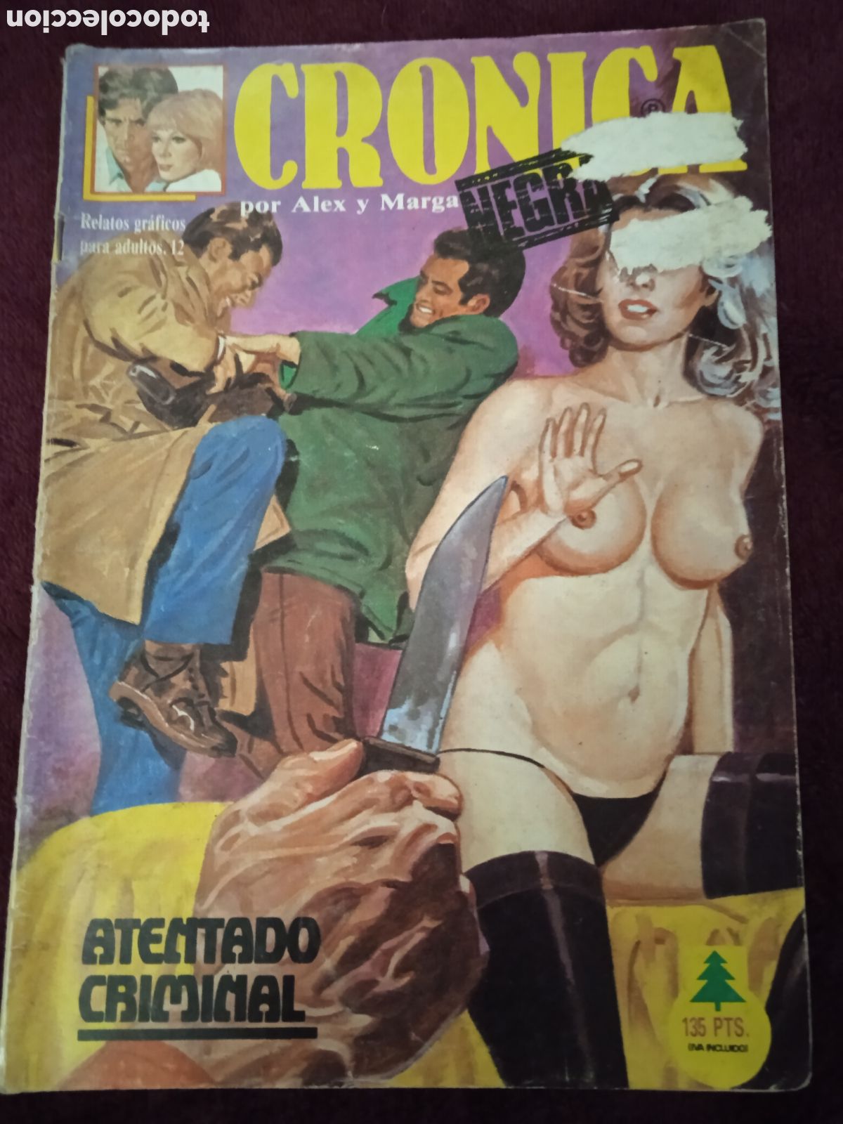 Comics: CRONICA NEGRA N&ordm; 12 RELATOS GRAFICOS PARA ADULTOS ( COMIC EROTICO ) ALEX Y MARGA