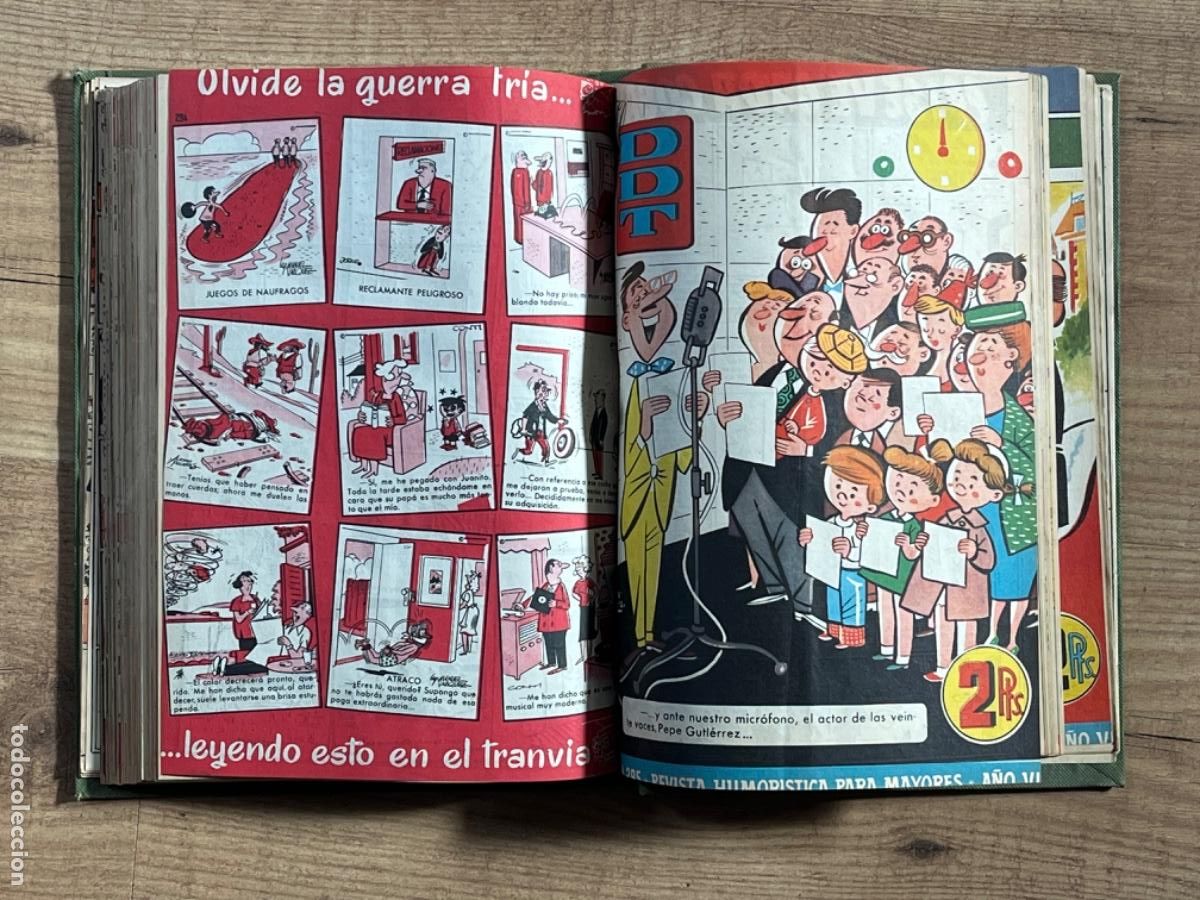 Comics: EL DDT, SEMANARIO HUMOR&Iacute;STICO PARA MAYORES, 25 REVISTAS VAN DEL N&Uacute;MERO 225 AL 299, A&Ntilde;O VI, 1957.