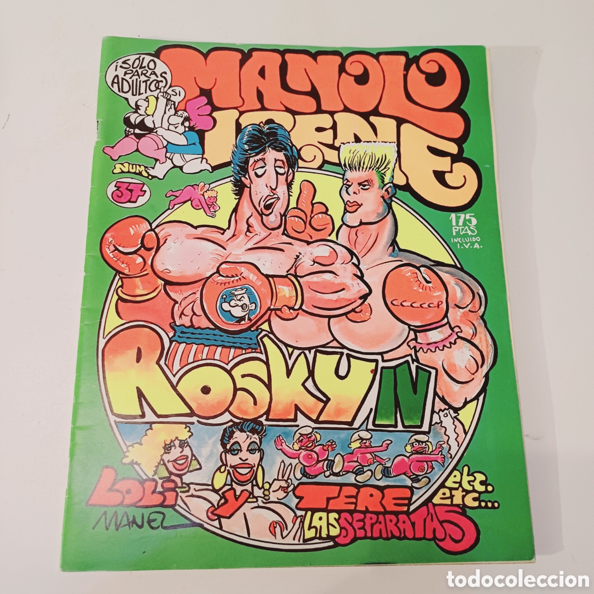 Fumetti: Comic Manel 1982 Ed. GIESA MANOLO E IRENE N&ordm; 37. SOLO PARA ADULTOS. BUEN ESTADO.